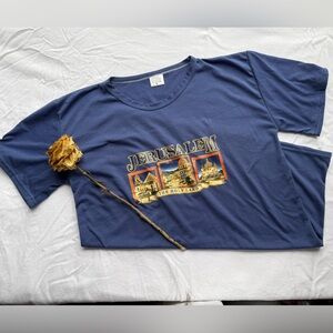 Blue Jerusalem Graphic Tee - Short Sleeve